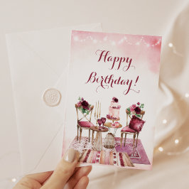 Cartão Parabéns Watercolor Boho Floral