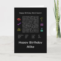 Parabéns, Word Search Mike