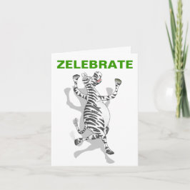 Cartão Parabéns, Zebra
