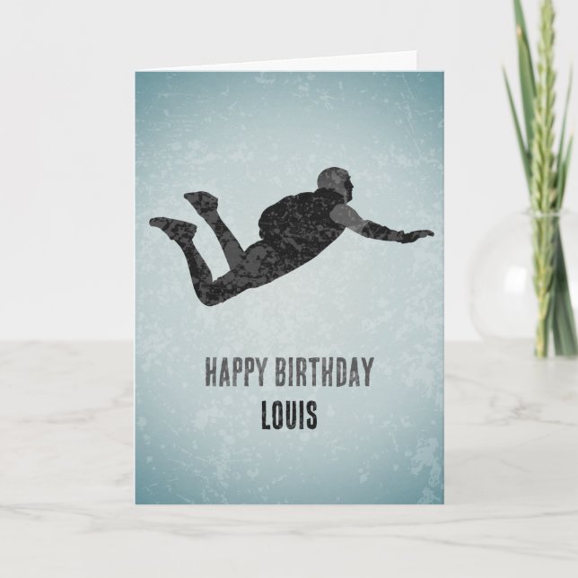 Cartão Paracaedista com visual de metal industrial person (Frente)