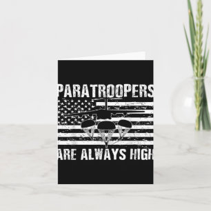 Cartão Paracaidista Bandeira Americana Soldado do Exércit