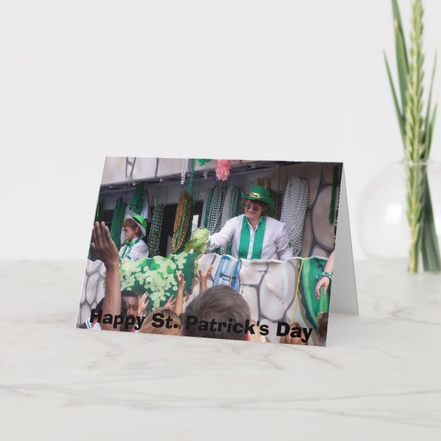 Cartão Parada de Dia de São Patrício (Frente)