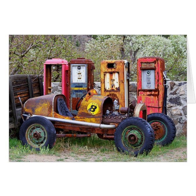 Cartão Parada Final do Carro Race (Frente Horizontal)