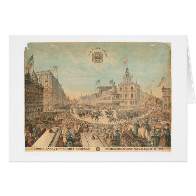Cartão Parada grande dos cavaleiros Templar (1294A) (Frente Horizontal)