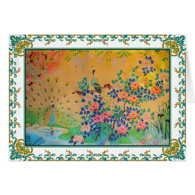 Cartão Paraíso do pavão (Frente horizontal)