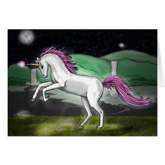 Cartão paraíso do unicórnio