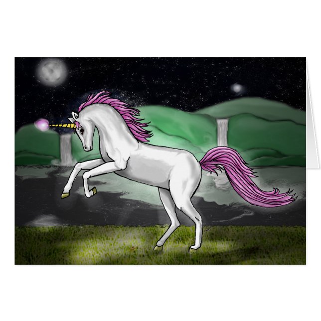 Cartão paraíso do unicórnio (Frente Horizontal)