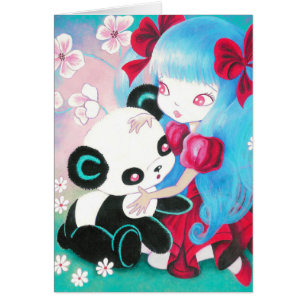 Cartão Paraíso do urso de panda