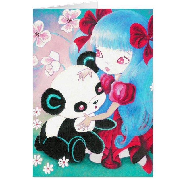 Cartão Paraíso do urso de panda (Frente)