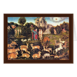 Cartão Paraíso por Cranach D. Ä. Lucas (a melhor