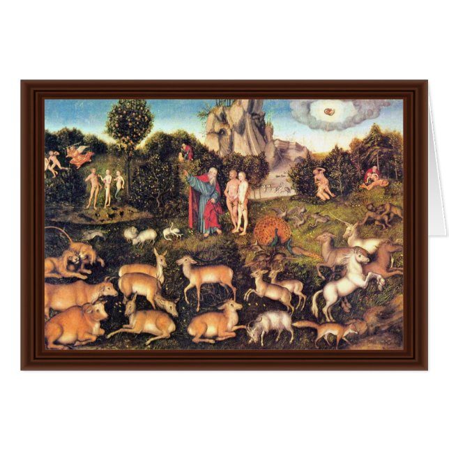 Cartão Paraíso por Cranach D. Ä. Lucas (a melhor (Frente Horizontal)