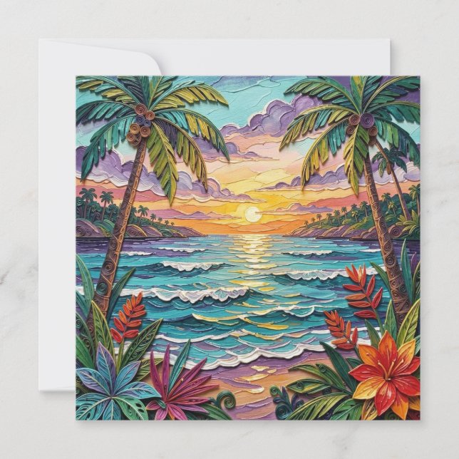 Cartão Paraíso Tropical | Branco Costeiro (Frente)