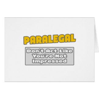 Cartão Paralegal. Você está Impressionado