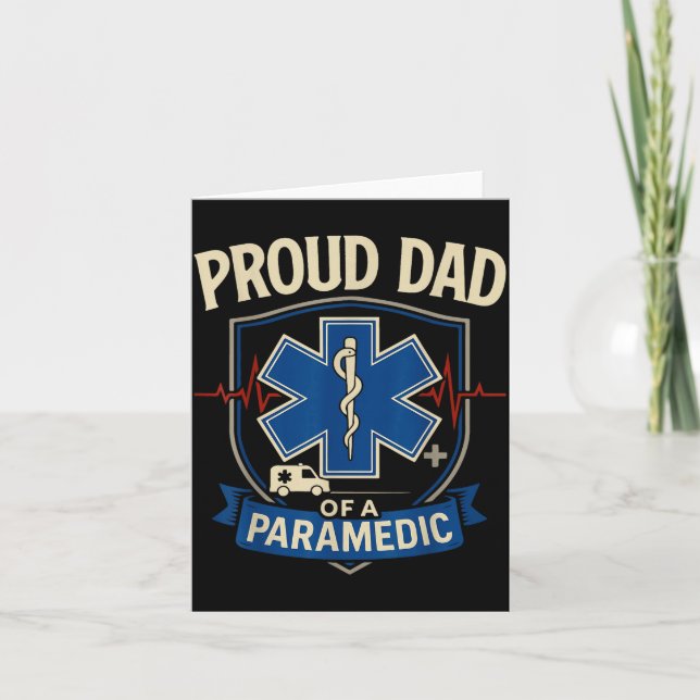 Cartão Paramedic Dad Proud Dad Of A Paramedic  (Frente)