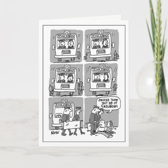 Cartão paramédico engraçado (Frente)