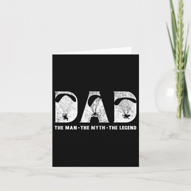 Cartão Paramotoring Pai O Homem O Mito A Legenda Fathe (Frente)