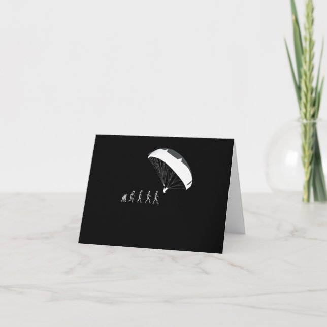 Cartão Paraquedas Parapente em Evolução (Frente)