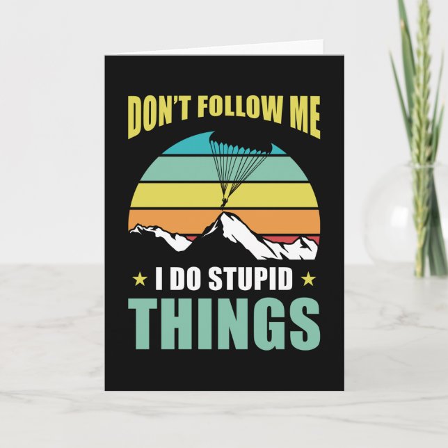 Cartão Paraquedas Paraquedista (Frente)