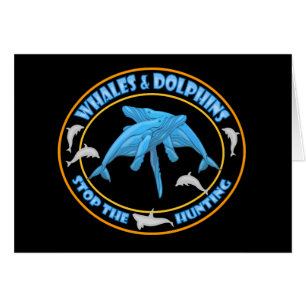 Cartão Parar a caça à baleia