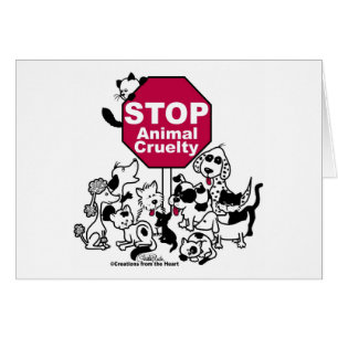 Cartão Parar a crueldade dos animais