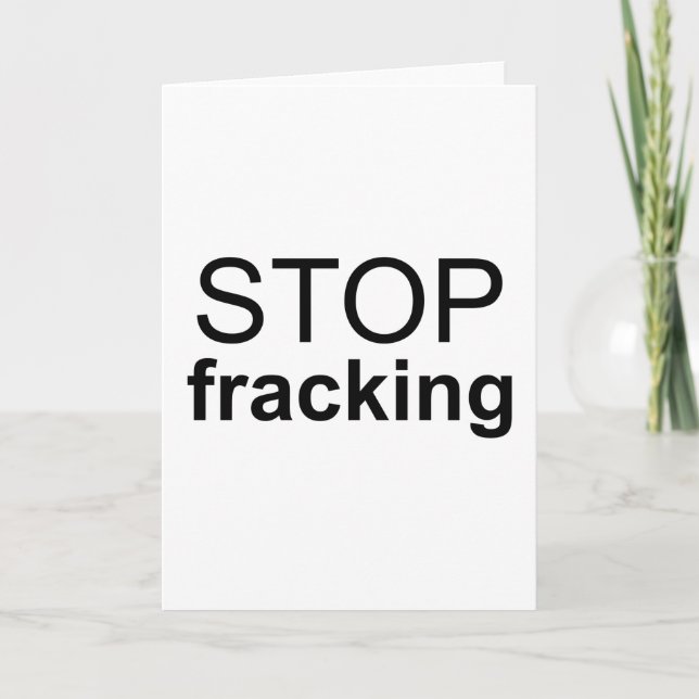 Cartão Parar Fracking (Frente)