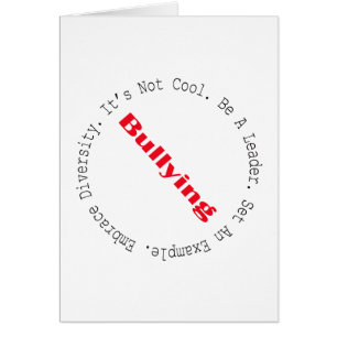 Cartão Parar o Bullying por Shirley Taylor
