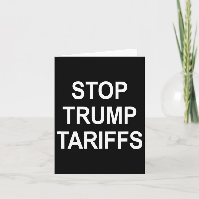 Cartão Parar Tarifas de Trump - (Frente)