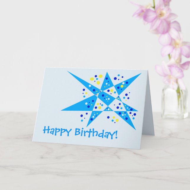 Cartão Parceiro, Abstrato, Parceiro, Aniversário feliz (Orquídea)