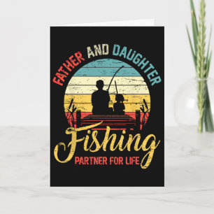 Cartão Parceiro de Pesca Pai e Filha Para a Vida Toda Ret