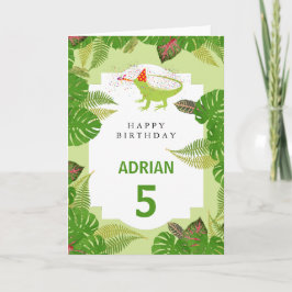 Cartão Parceiro Iguana Lizard Aniversário