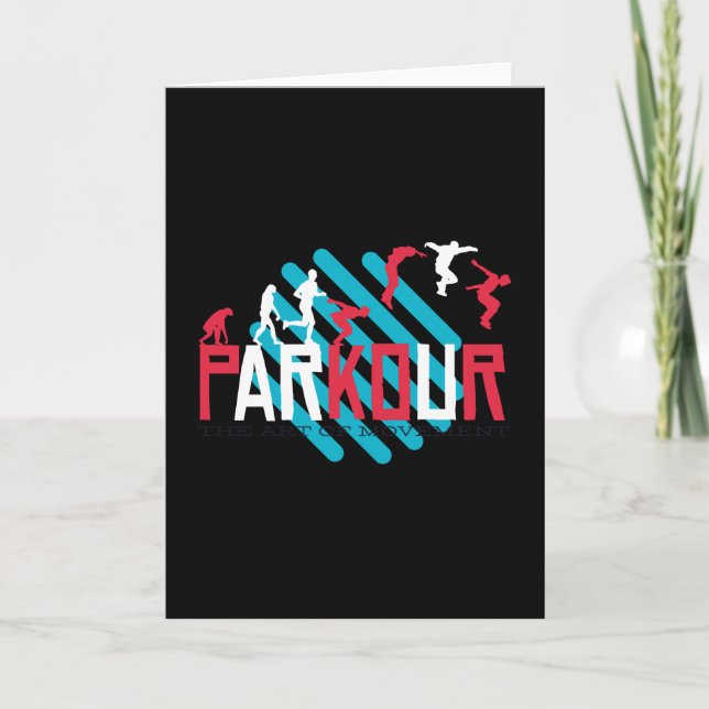 Cartão Parcour, Parkour, Acrobatics, Freerunning (Frente)