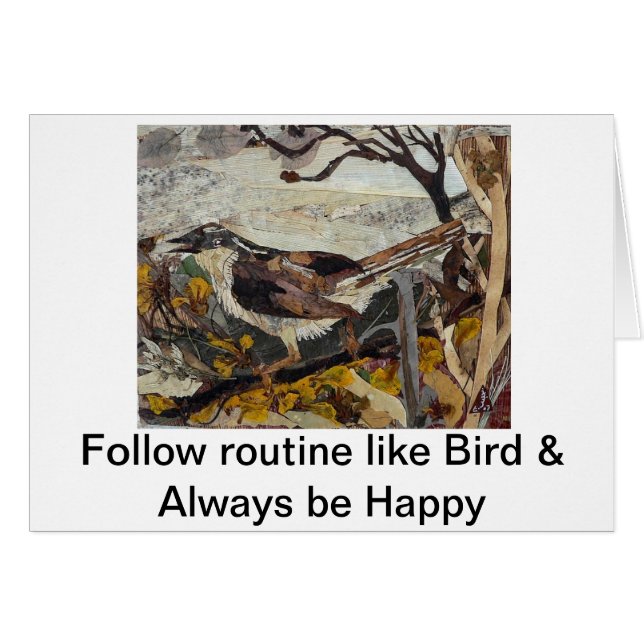 Cartão Pardal do pássaro (Frente Horizontal)