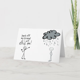 Cartão Pare A Chuva Má