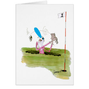 Cartão pare de escavar - golfe, fernandes tony