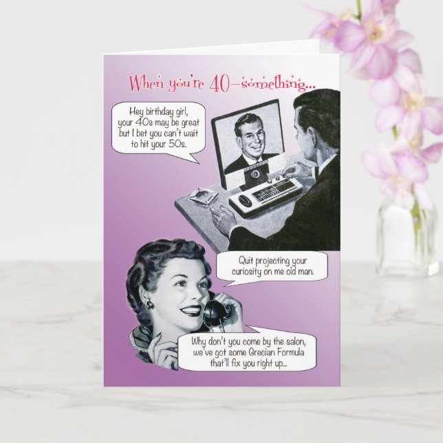 Cartão Pare de Projetar Seu Aniversário De Curiosidade (Orquídea)