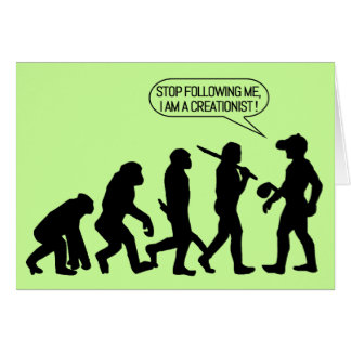 Cartão Pare de seguir-me, mim são um criacionista!