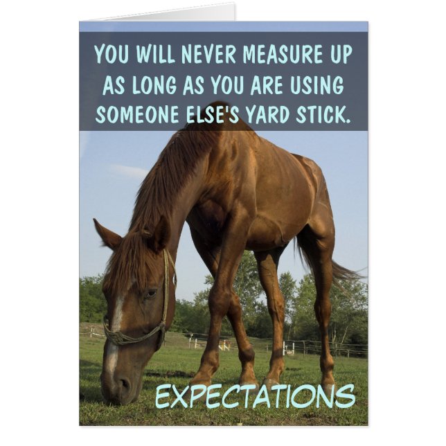 Cartão Pare de tentar encontrar as expectativas do outro (Frente)