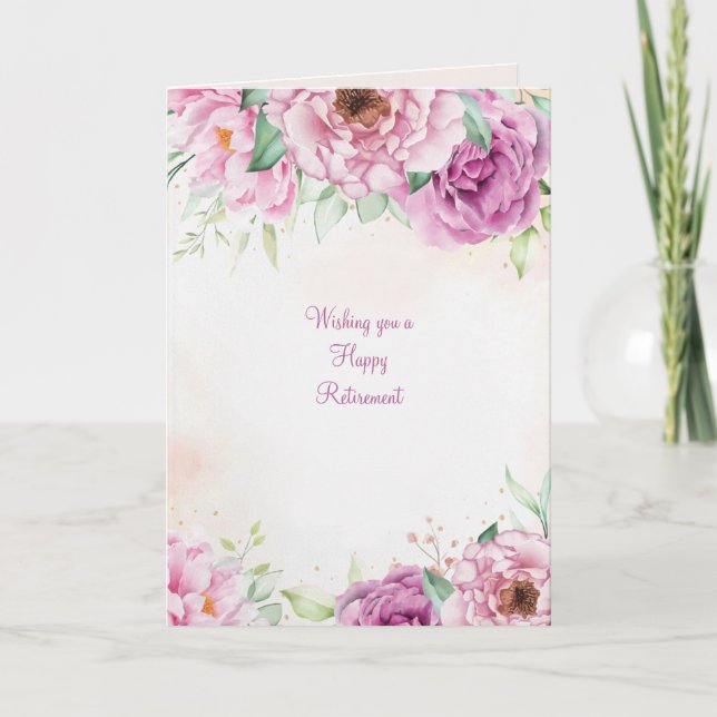 Cartão Pare e cheire a placa de Rosa (Frente)