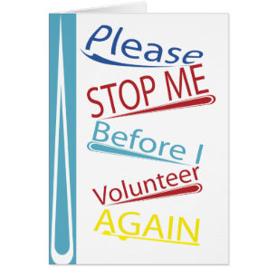 Cartão Pare-me por favor antes que eu me ofereça outra