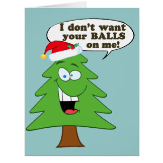 Cartão Pare o abuso de árvores de Natal