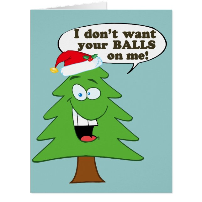 Cartão Pare o abuso de árvores de Natal (Frente)