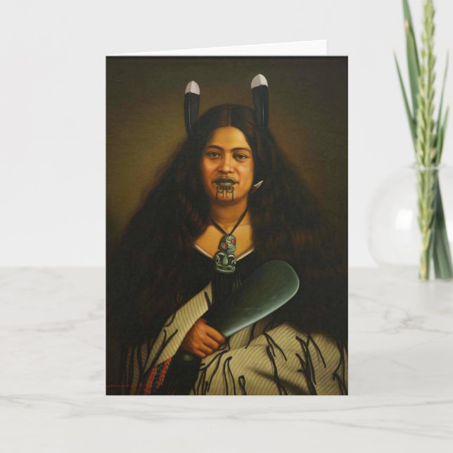 Cartão "Pare Watene" - G. Lindauer (Frente)