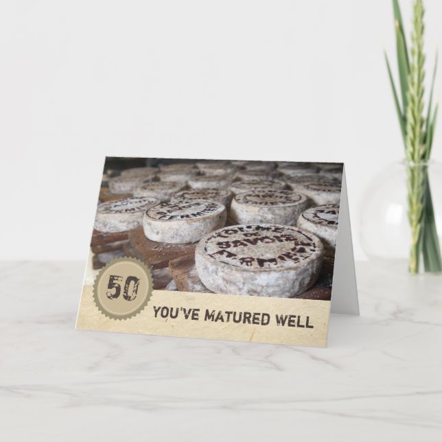 Cartão Parece bom com 50 50º Queijo de Aniversário (Frente)