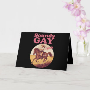 Cartão Parece Gay Estou no Orgulho Ocidental Lésbico Prog
