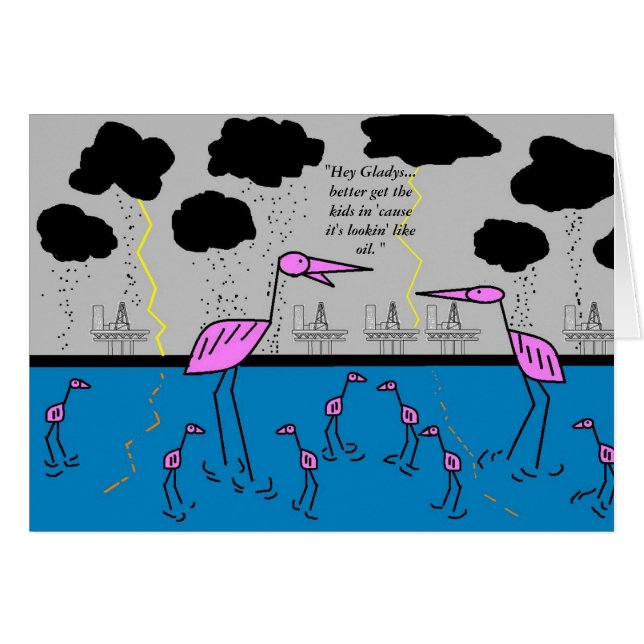 Cartão Parece óleo. (Frente horizontal)