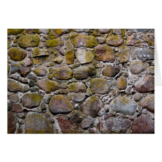 Cartão Parede de pedra antiga (Frente Horizontal)