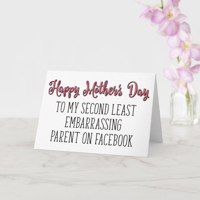 Cartão Parente Menos Envergonhado No Facebook, Dia de as  (Orquídea)