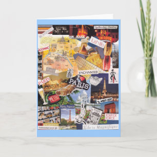 Cartão Paris Collage Notecard