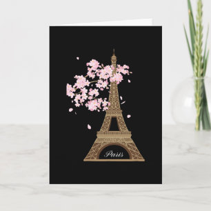 Cartão Paris França Torre Eiffel Destino de Férias Tra