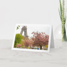 Cartão Paris In Spring Folded Blank Greeting Card